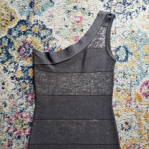 BEBE bodycon silver dress - Picture 3 of 14